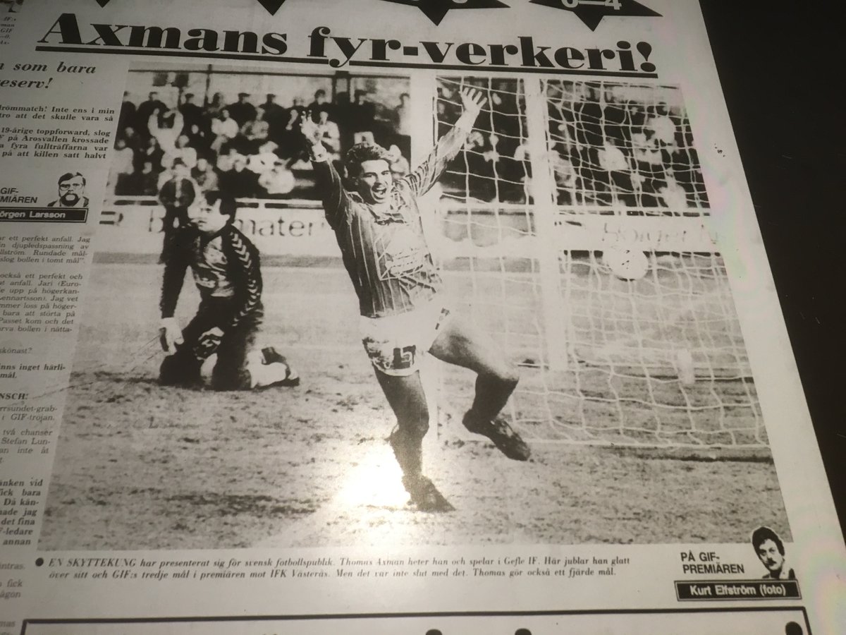 gefle442's tweet photo. I dag är det på dagen 35 år sedan @GefleIF slog IFK Västerås med 4–0 på Arosvallen. Thomas Axman gjorde samtliga fyra GIF-mål. https://t.co/NY8QBPRWde