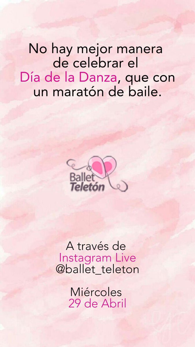 CRITedoMex's tweet photo. Mañana es el Día Mundial de la Danza 👯♀️ y que mejor manera de celebrarlo con un maratón de Baile 💃🏼
Sigue @ballet_teleton para estar al pendiente de las dinámicas que tenemos para ti 💕
#Teleton #BalletTeleton #DiaMundialdeLaDanza #29abril https://t.co/hfAvZZsX9J