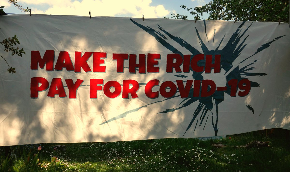 antifawb's tweet photo. Die wirtschaftlichen Folgen des Lockdowns sollen langfristig auf die sozial entrechteten abgewälzt werden. 
Zeit Widerstand zu organisieren! Make the rich pay for Covid-19! #virusofcontrol #R1MB #NichtaufunseremRücken https://t.co/aiAhikn2hx