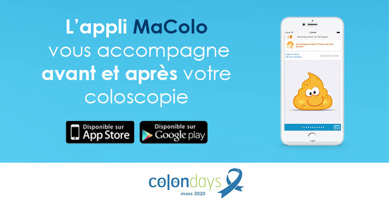 ColonDays's tweet photo. Contrairement à ce que l’on pourrait penser, la #coloscopie est un examen rapide et non douloureux. L’application mobile MaColo vous guide tout au long du processus de préparation et est adaptée aux prescriptions du médecin.
#AppliMobile #MarsBleu #Cancer #Colon #Dépistage https://t.co/82hygrRDqu