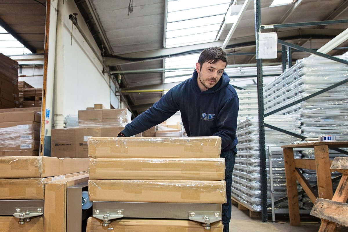 TEAMWORK at a safe distance in the factory &amp; from home, ensuring clients' orders are fulfilled promptly &amp; efficiently, same day &amp; next day deliveries available. Supplying shelving &amp; trolleys to <a href="/NHSuk/">NHS</a> frontline. Stock replenished constantly so we're ready to go #hospital #NHS