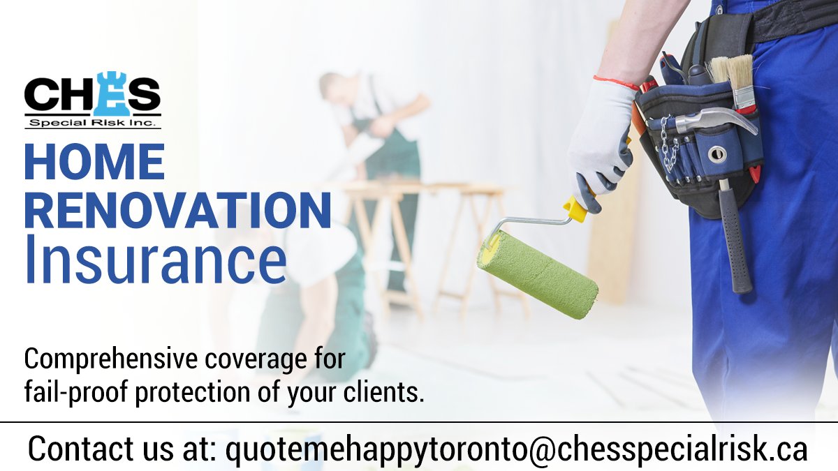 CHESSpecialRisk's tweet image. Custom-made, broadform #insurancecovers for existing structures, #contractworks, contents, hired-in plant/collapse, subsidence, heave vibration, weakening/removal of support from the #contractworkactivities, etc. are offered at #CHESSpecialRisk.
Read more: bit.ly/CSR-HomeRenova…