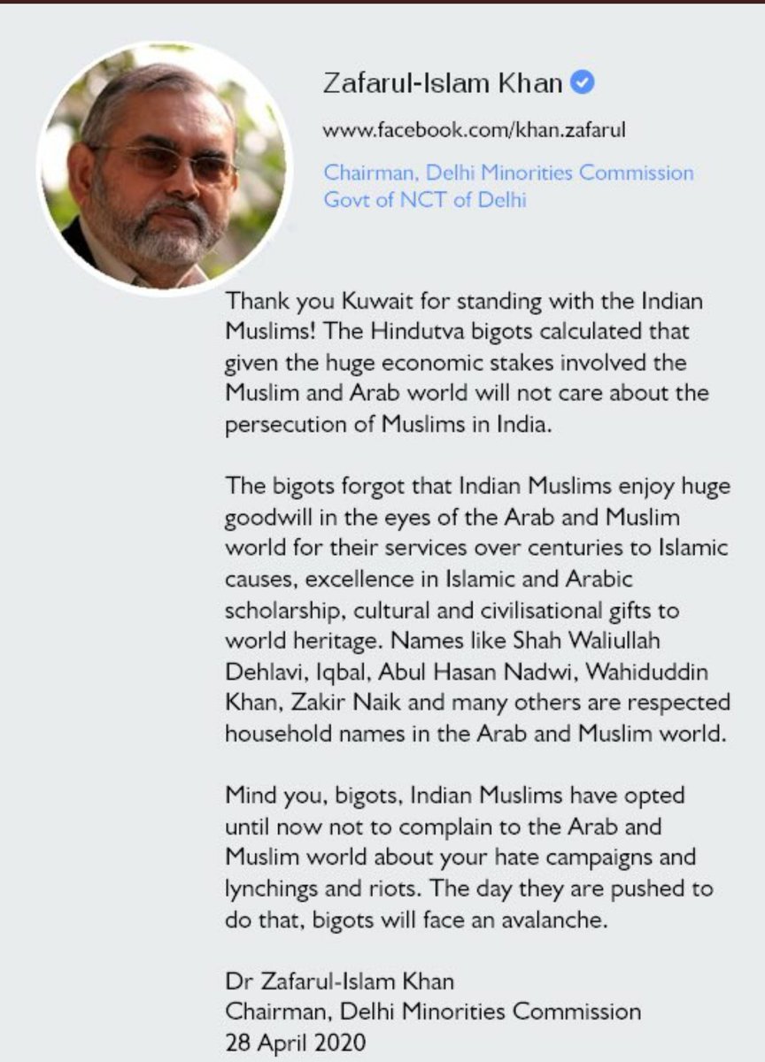 krantisewa's tweet photo. @TheJaggi Who are these Traitors within look,👇😡

He is @ArvindKejriwal govt’s minority commission Chairman. He is openly threatening avalanche of Hindu’s . Zakir Naik is a hero for him. Now you know why Kejriwal Govt didn’t give 1cr promised to Ankit Sharma yet. https://t.co/uTiuYZMWIf https://t.co/eHIIyrjWpA