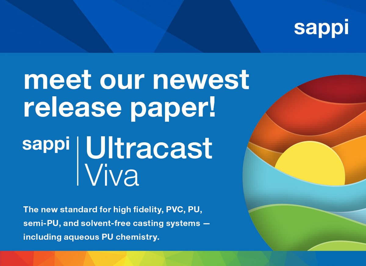 SappiNA's tweet photo. Meet our new #releasepaper: Ultracast Viva! This product line embodies our #sustainability practices while remaining consistent in quality and high fidelity for #solventfree casting systems. Learn all about our new addition. https://t.co/weNvshZNpt https://t.co/wqx8q2bl6t