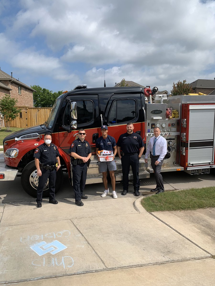 halljackson23's tweet photo. Thank you Brandon Seery and the rest of the Heath Department of Public Safety for making this senior experience better. It’s my dream to be a firefighter and to help out the community like y’all do everyday. I appreciate the gifts and shirt so much. Thank you for your service! https://t.co/7LWUonJwsI