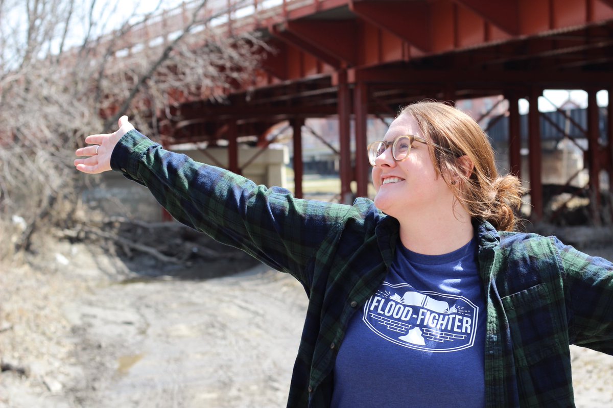 Fargostuff's tweet photo. While in most places April showers bring May flowers, here in Fargo we’re a little more familiar with spring flooding ☔️ 

Find your Flood-Fighter tee here 👉 https://t.co/gTw05vdky4 https://t.co/qhydaqwN3M