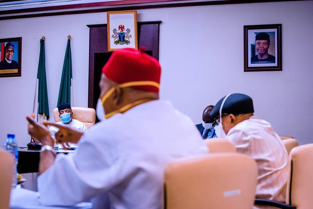 bbolin8's tweet photo. who made presentations yesterday towards developing a fitting and comprehensive policy to ensure our nation's economy adapts to the new realities thrown up by the COVID-19 global pandemic. Photos; Tolani Alli https://t.co/qg5KUKqtds