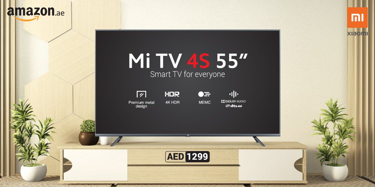 xiaomi_Gcc's tweet photo. Experience true-to-life colors and an incredible picture quality on the 4K HDR display of #MiTV4S 55''.
Shop now: https://t.co/yVAGK3BN9W https://t.co/KgSxbEJhaK
