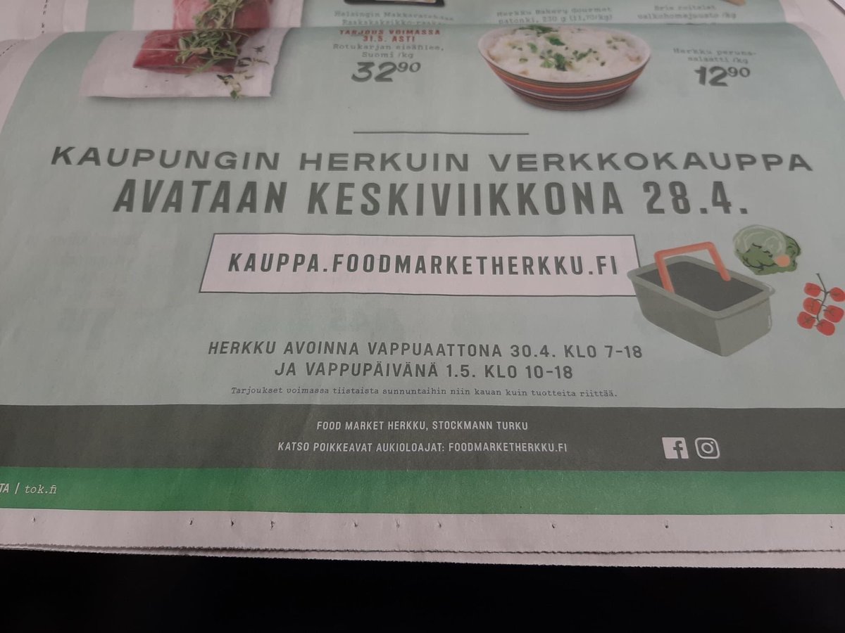 Iloisia uutisia. Kaupungin herkuin #Verkkokauppa’mme on auki.
Tervetuloa ostoksille! #foodmarketherkku #turku #ässätekoja
kauppa.foodmarketherkku.fi