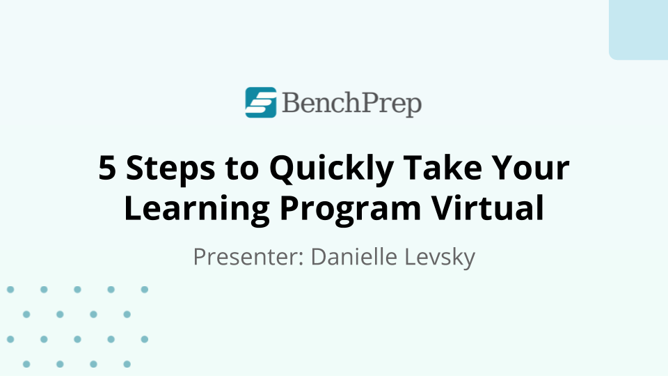 benchprep's tweet image. We’re On! Tune in now to our webinar with @TrainingIndustr! You don’t want to miss it! 
hubs.ly/H0pYg9n0 #elearning #virtuallearning #TIWebinars