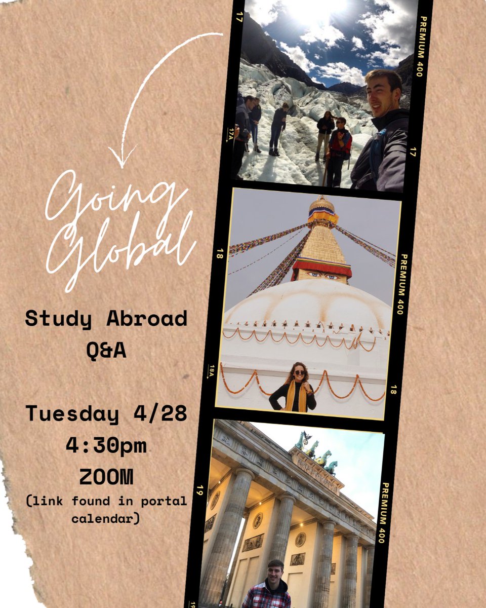 msmccareercntr's tweet image. Join us at 4:30 Today, 4/28 and hear from our panel of MSMC students and alumni! Learn about their experiences abroad! Visit the MSMC Portal Calendar for Zoom meeting information! #msmcny #traveltuesday #studyabroad
