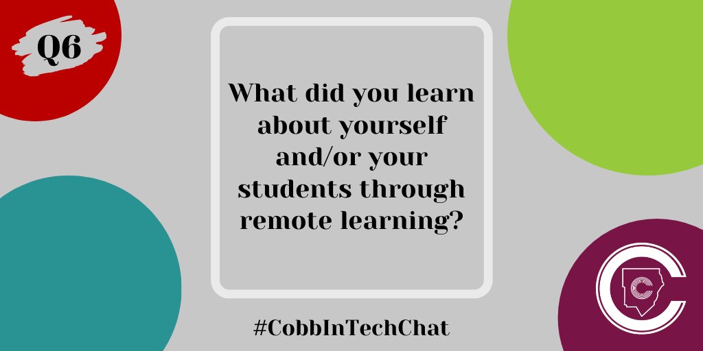 CobbInTech's tweet photo. #CobbInTechChat (Make sure your reply includes both A6 and #CobbInTechChat.) https://t.co/h3RRyMkQWQ