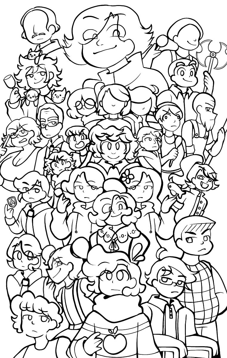 @KindergarGame I drew all the characters this took a while hhhhh