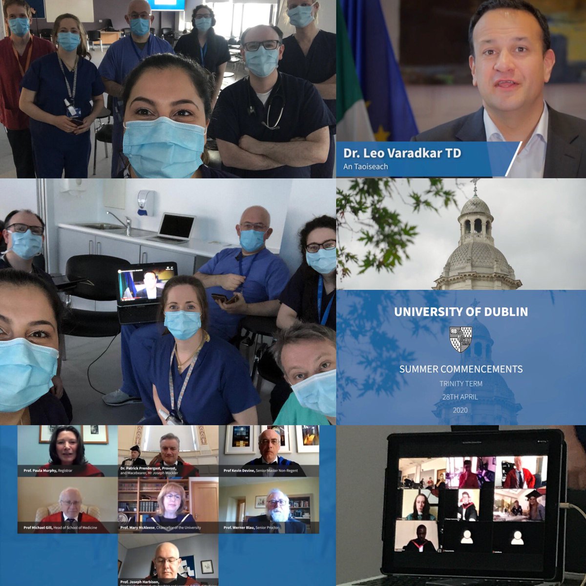 Celebrating medical class of 2020 from our teaching hospitals and excited for them to join us as colleagues in May. Congratulations class of 2020. Our first virtual graduation 🎓 thanks to all who were part of it <a href="/tcddublin/">Trinity College Dublin</a> <a href="/TrinityMed1/">School of Medicine, Trinity College Dublin</a> <a href="/LeoVaradkar/">Leo Varadkar</a> <a href="/marymcaleese/">mary</a> <a href="/2013_Sylvius/">Joe Harbison</a>