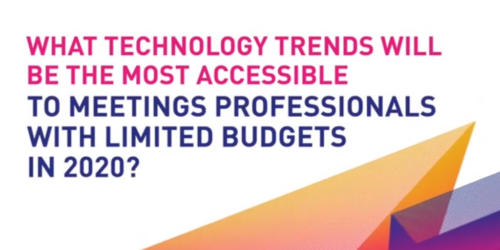 FICP's tweet photo. Tight budget? No problem. 

In this FICP short, Corbin Ball reviews the top technology trends for #meetingprofs that won't break the bank in 2020.

https://t.co/JOD03lJNo1 https://t.co/SgkyMhN5jE
