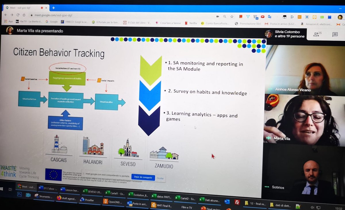 1st day of the EU project <a href="/waste4think/">Waste4Think</a> Final Review Meeting! Our colleague <a href="/MVGambao/">Marta Vila 🎗</a> talked about #Citizenbehavior tracking regarding advanced #WasteManagement systems developed in 4 pilots