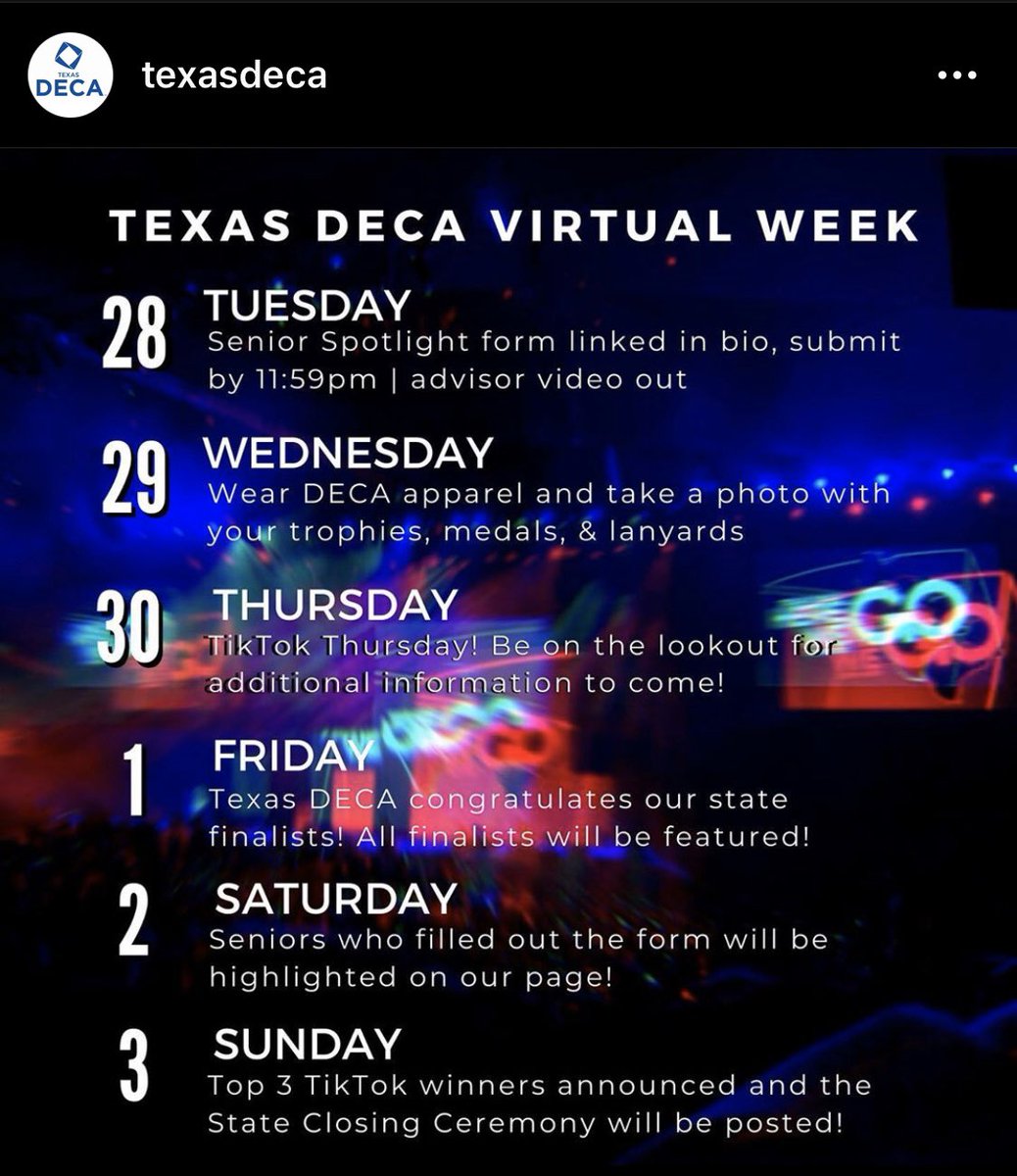 ATTENTION DISTRICT 3 SENIORS: Would you like to be recognized on the Texas DECA page? Click the link in our bio for a chance to be recognized! #siezeyourmoment