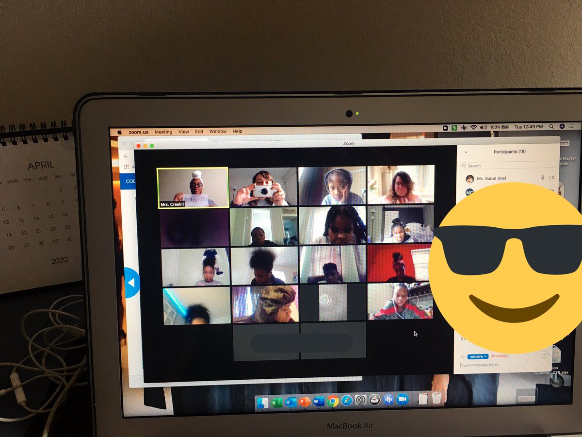 MsHSabol's tweet image. Day 2 of #synchronouslearning in the books! I have loved being able to actually see my students this week, and am so thankful that @KIPP_DC made sure every family had a Chromebook to log on to class with. #WillWolverines will get through this together!
