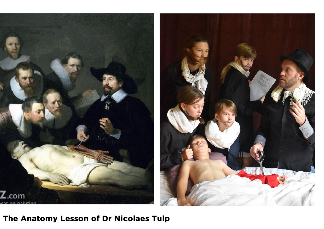 BenMorleyMoshi's tweet photo. Our family attempt at #betweenartandquarantine  @GettyMuseum Part of a school wide challenge @uwc_ea Het spijt me Mr Rembrandt #Rembrandt "Without atmosphere a painting is nothing" https://t.co/woeBPae5tO