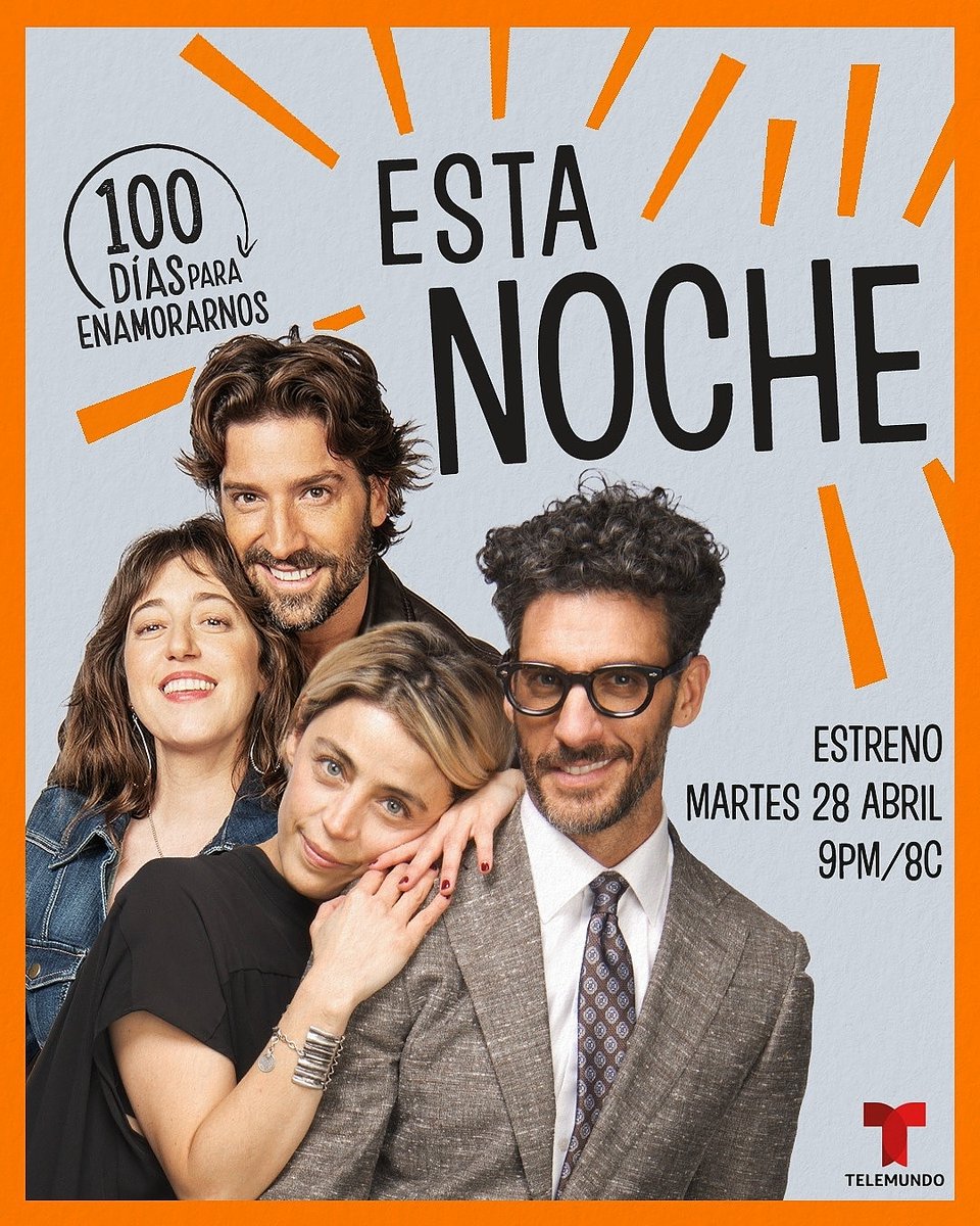 Se acabó la espera 🙌 ESTA NOCHE estrena #100DiasParaEnamorarnos a las 9PM/8C por <a href="/Telemundo/">Telemundo</a>.