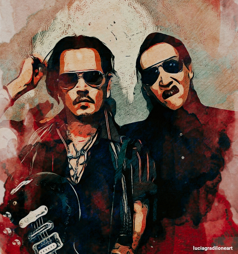 InfinityGart1's tweet photo. Johnny Depp and Marilyn Manson 🎸
#JohnnyDepp #MarilynManson #music #actor #singer #infinitygart #luciagradiloneart #myart #digitalart #popart #fanart #marylinmansonofficial #johnnydeppfans #colorful #illustration #edit #teamManson #Metalmusic #rockmusic #movie #art #Depp https://t.co/GfVWgKmExi