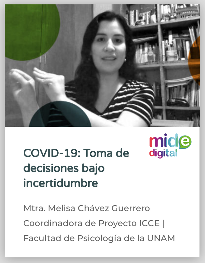 ProyectoICCE's tweet photo. Agradecemos al @MuseoMIDE la invitación para compartir cómo la investigación sobre toma de decisiones es útil para entender el contexto actual, en el nuevo espacio MIDE Digital (https://t.co/SscenT2X0o).

https://t.co/tXKe7kCyN1

#ProyectoICCE #MIDEDigital https://t.co/xsGRFi1KZ9