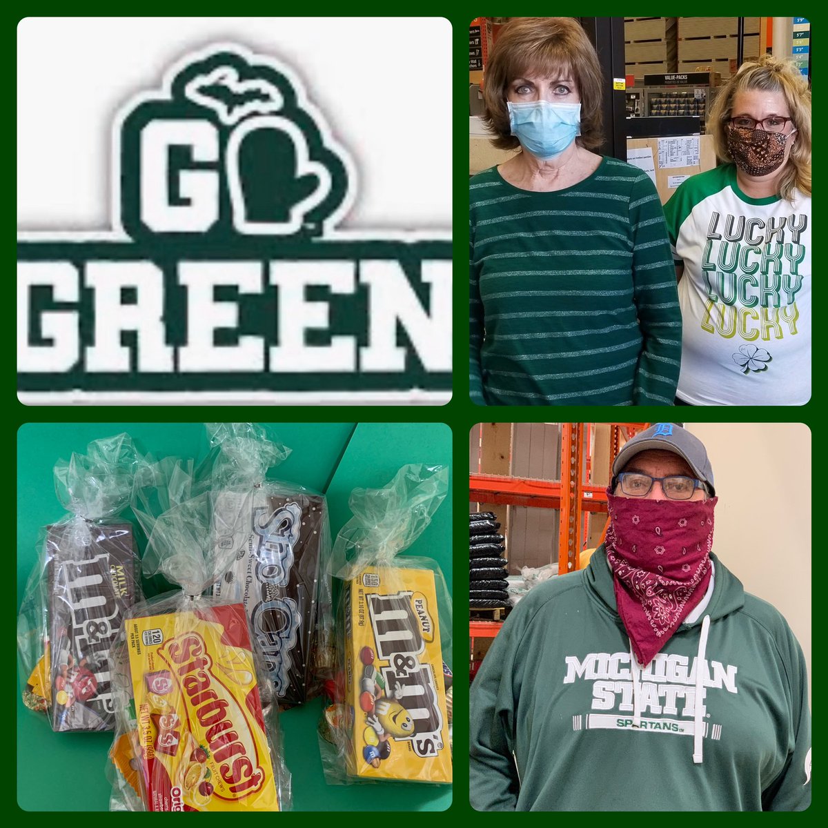 Home2734's tweet image. Associate Appreciation Month! Going GREEN Week 1 for Our OFAs, Service Desk, Vault &amp;amp; COS! @SallyGansior @RobertDennison1 @XKerrigan @HDKevinH @kim_foster22713 @kim_hughes66 @mamark1963 @AngeloTasios @PenczakHarry @Zombie_Paigie #MWSpringSpiritWeek
