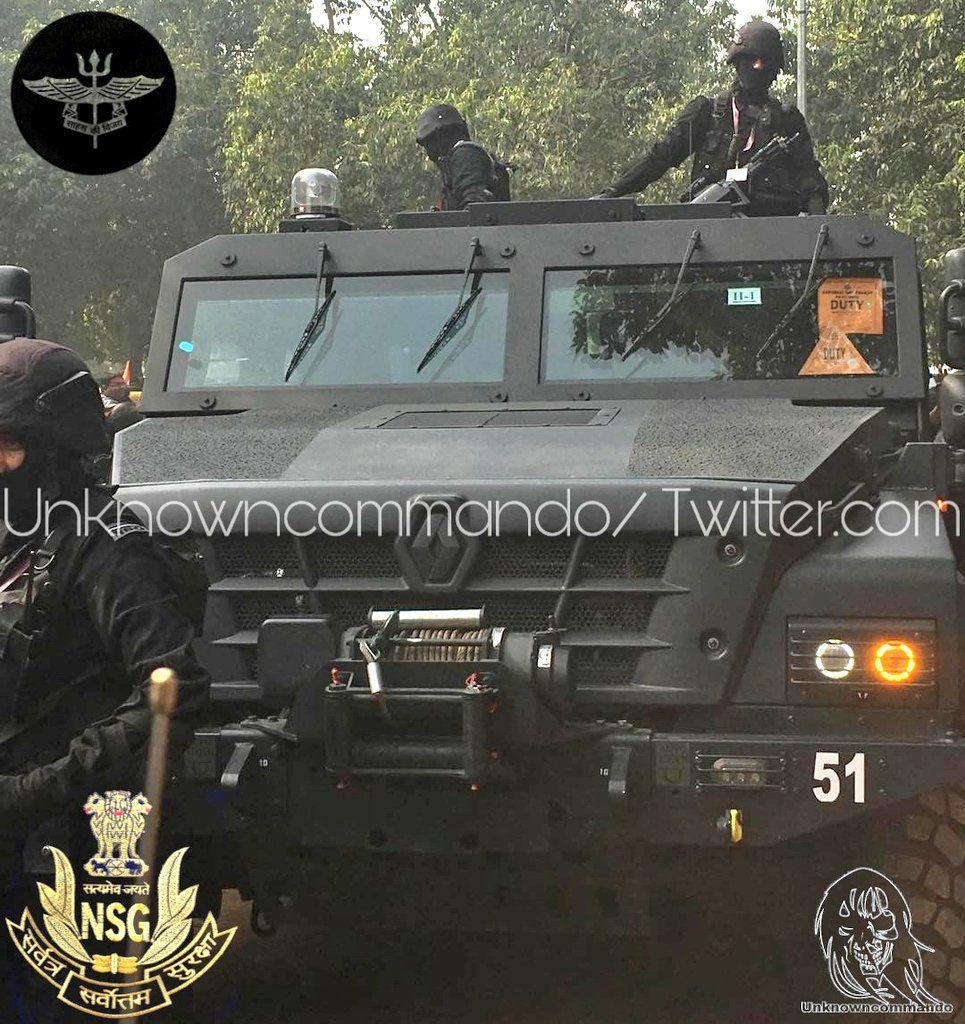 NSG’s CTTF (Counter-Terror Taskforce) is based in Delhi and is the primary pan-India CT response unit. The CTTF is fully self contained made up primarily of 51 SAG assault teams (with K9s) but also has attached units of EOD (Bomb disposal), a command group and support staff