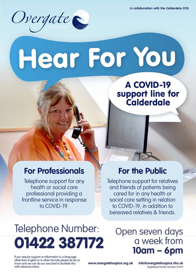 JetHardinge's tweet image. Our new helpline number is 01422 387172. Please do get in touch if you think we can help #hearforyou #covidsupport #inthistogether