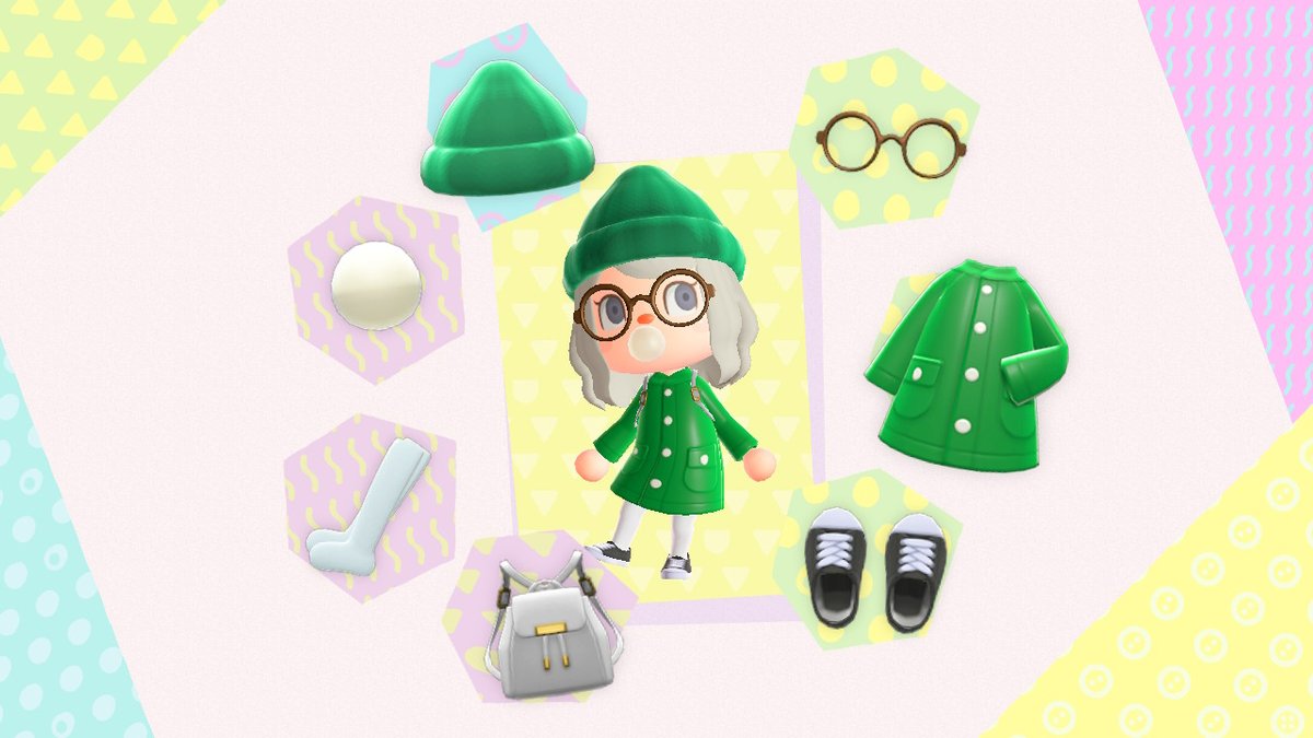 NorthofRin's tweet photo. OOTD; ACNH Rainy Day Edition! #AnimalCrossing #ACNH #NintendoSwitch #AnimalCrossingNewHorizons #Nintendo https://t.co/kF0eE7TZDf