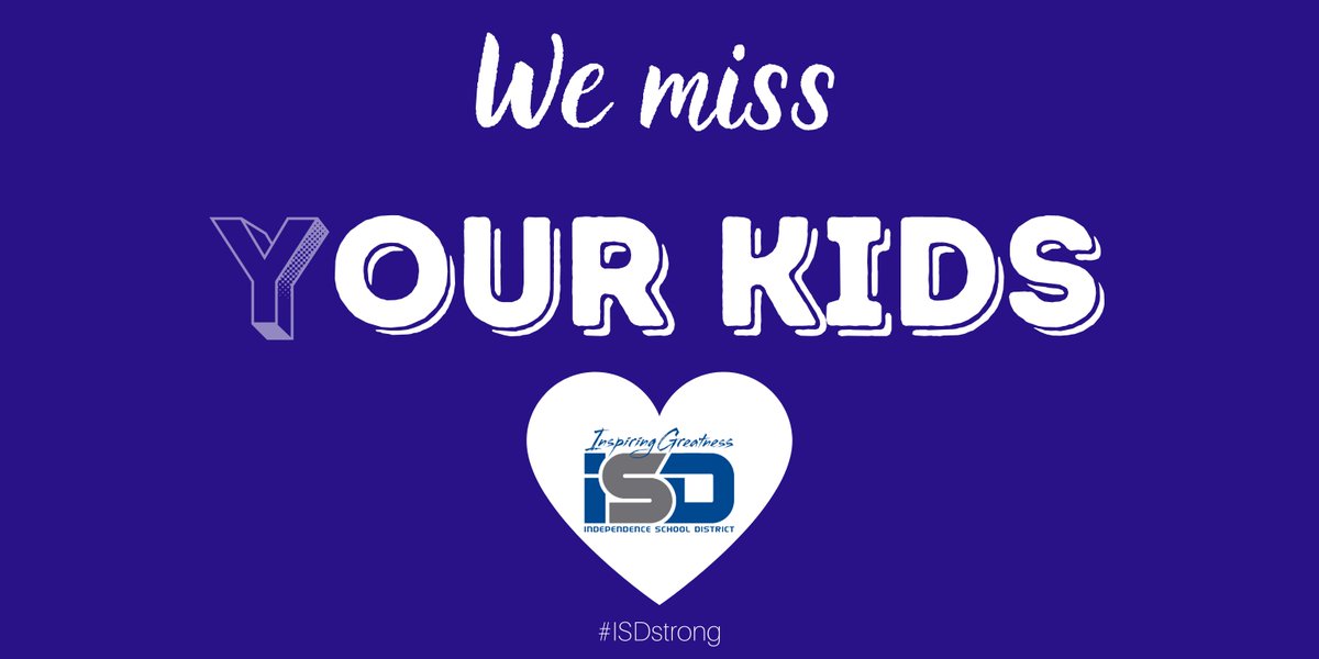 They are yours. We care for them as ours. We miss our students! #isdstrong
