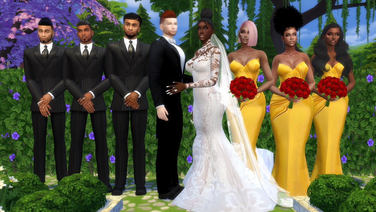 The Full Bridal Party (I LOVE this picture) #TheSims4  #ShowUsYourSims