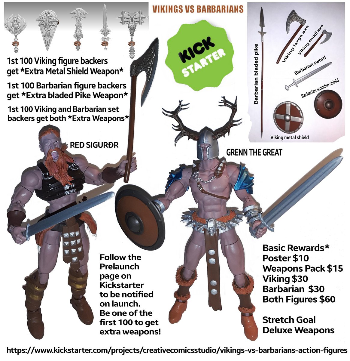 creativecomicc's tweet photo. WHAT IS THE VIKINGS VS BARBARIANS KICKSTARTER? FOLLOW THE PRELAUNCH PAGE ON KICKSTARTER TO BE NOTIFIED OF THE LAUNCH IN A FEW WEEKS AND ONE OF THE FIRST 100 BACKERS AND GET A FREE EXTRA WEAPON!
https://t.co/WMqPPiXhpt
#collectibles #actionfigures #collectiblelegends #toys https://t.co/p086ucms4X