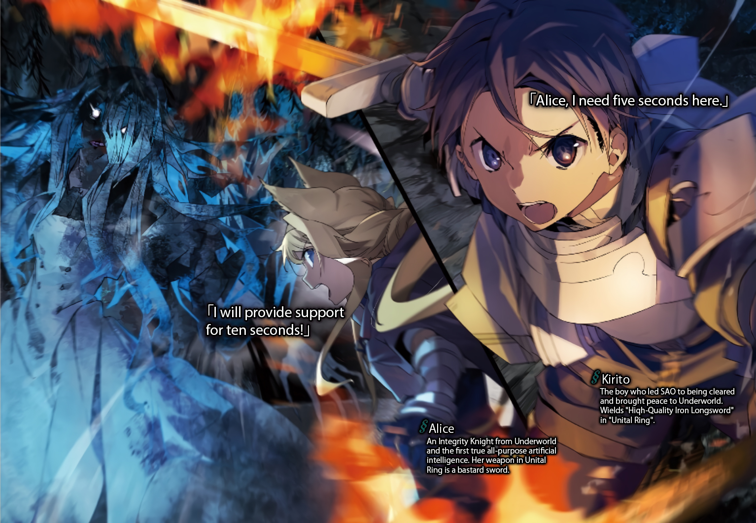 Gsimenas Kirito Alice I Need Five Seconds Here The Boy Who Led Sao To Being Cleared And Brought Peace To Underworld Wields Hiqh Quality Iron Longsword In Unital Ring T Co Ia6i4ny3bh
