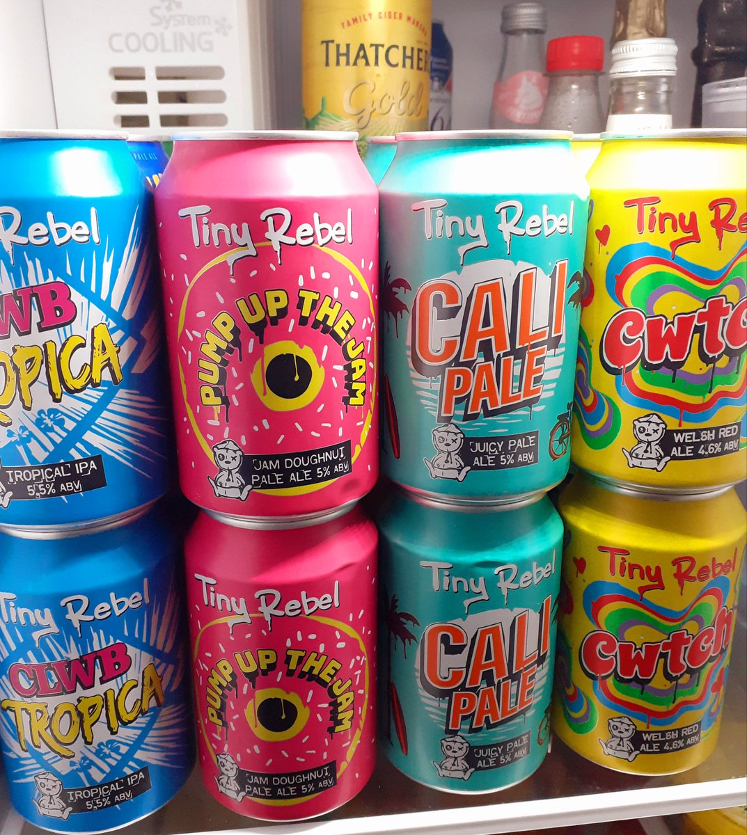 Cosysteve's tweet photo. My fridge is considerably better looking after a @tinyrebelbrewco delivery. https://t.co/qbEEV3IYI7