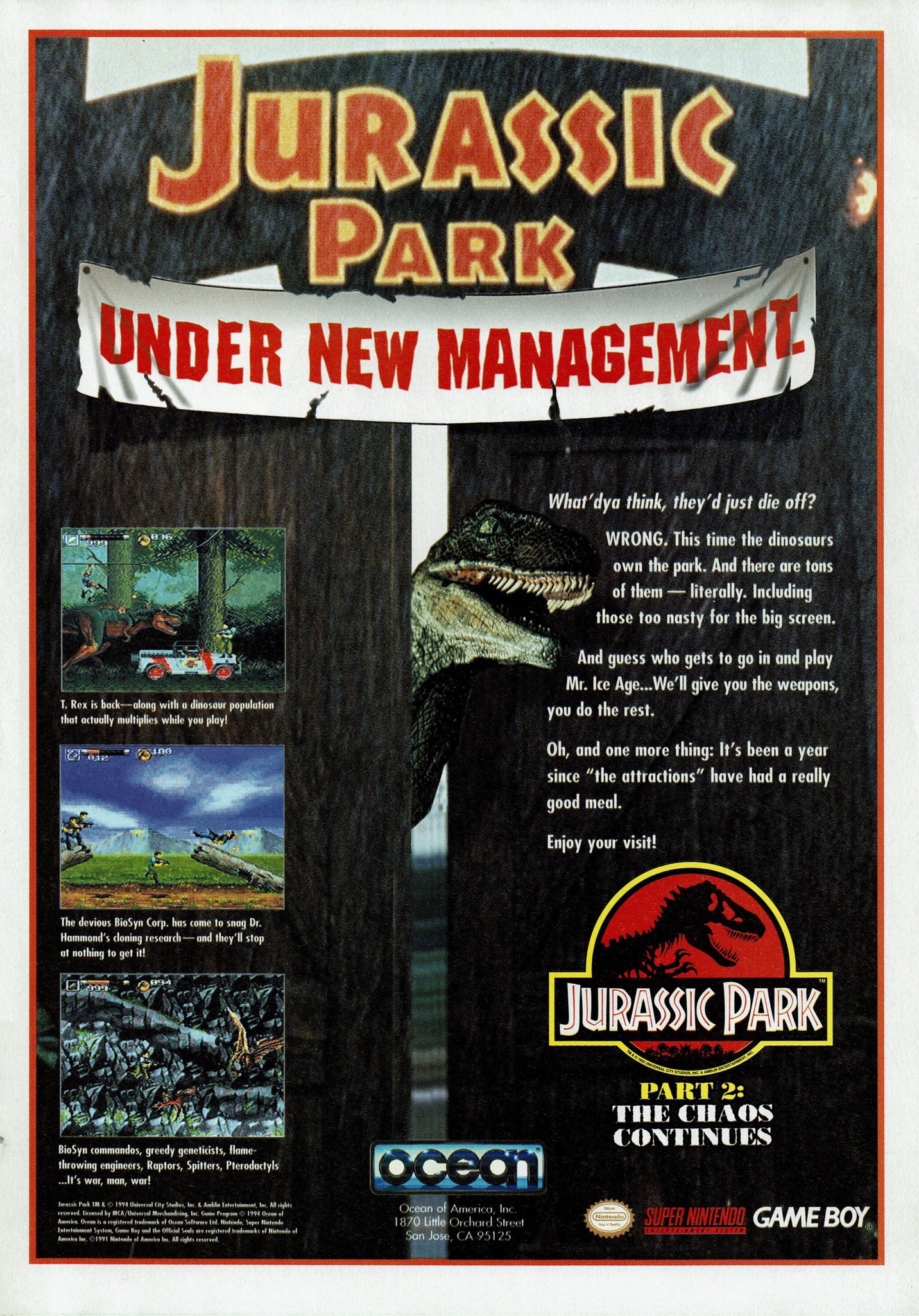 Super nintendo hotsell jurassic park 2