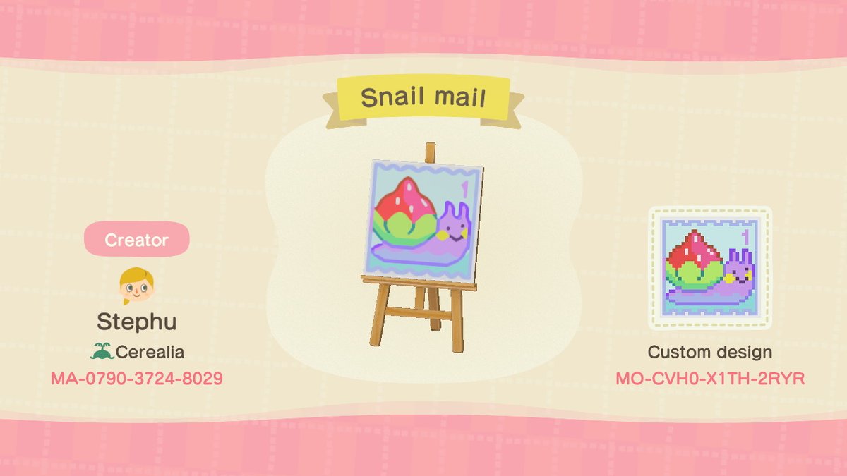 StephuAC's tweet image. A lil postage snail stamp! &amp;lt;3  #AnimalCrossing #ACNH #NintendoSwitch