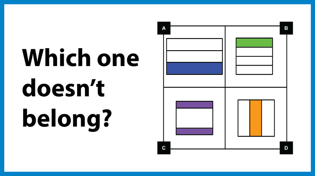 MLCmath's tweet photo. #SecondGrade Activity: Which One Doesn't Belong?

Look at this set of four pictures. Decide which one doesn’t belong with the other three. Describe your thinking using math words. There are many ways to think about each one!

See the full activity here! https://t.co/J7YC8yiwvj https://t.co/gWYksGyeuq