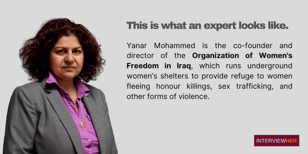 Domestic violence has been surging amidst #COVID19 pandemic. What does this mean in the context of the Middle East? Journalists, you couldn't find a more informed expert than <a href="/Yanar_Mohammed/">Yanar Mohammed</a>. 

#InterviewHer➡️ bit.ly/3bMwE1U