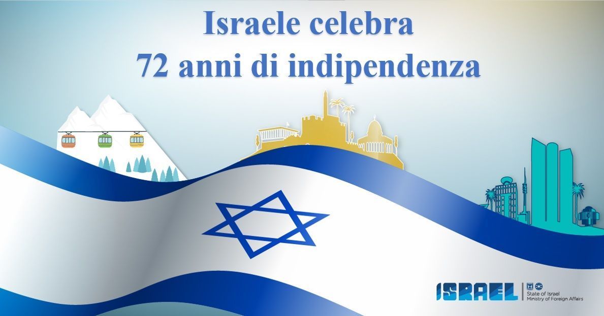Felice #YomHaAtzmaut, felice Giorno dell'Indipendenza!
Buon compleanno #Israele! 🥳🇮🇱🎊

#indipendenceday #Israel #Israeli #happybirthday #Anniversary
