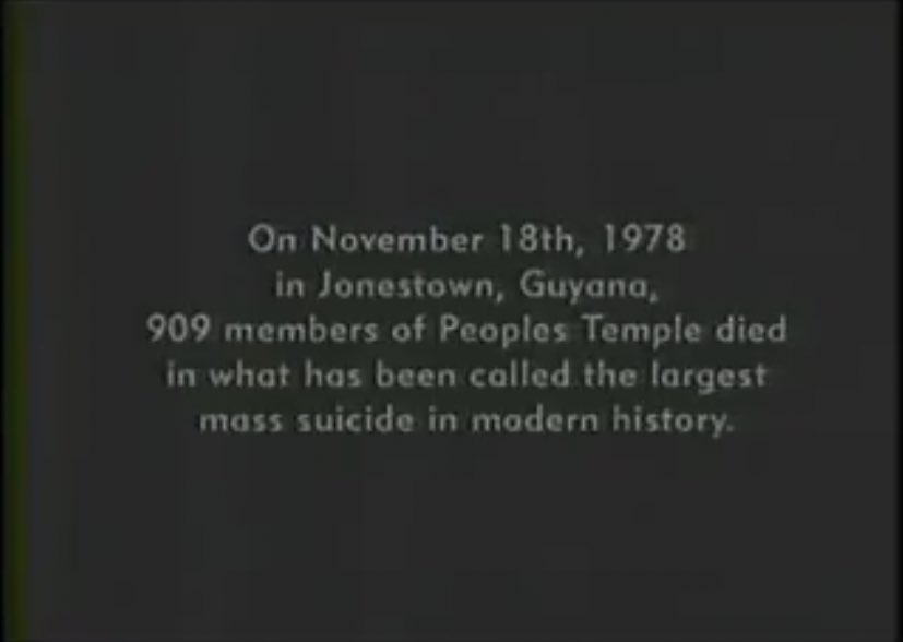 Jonestown PBS Documentary (YouTube)- really in depth about how Jim Jones was able to take advantage of these people in his cult. definitely one of the smartest cult leaders I’ve seen.