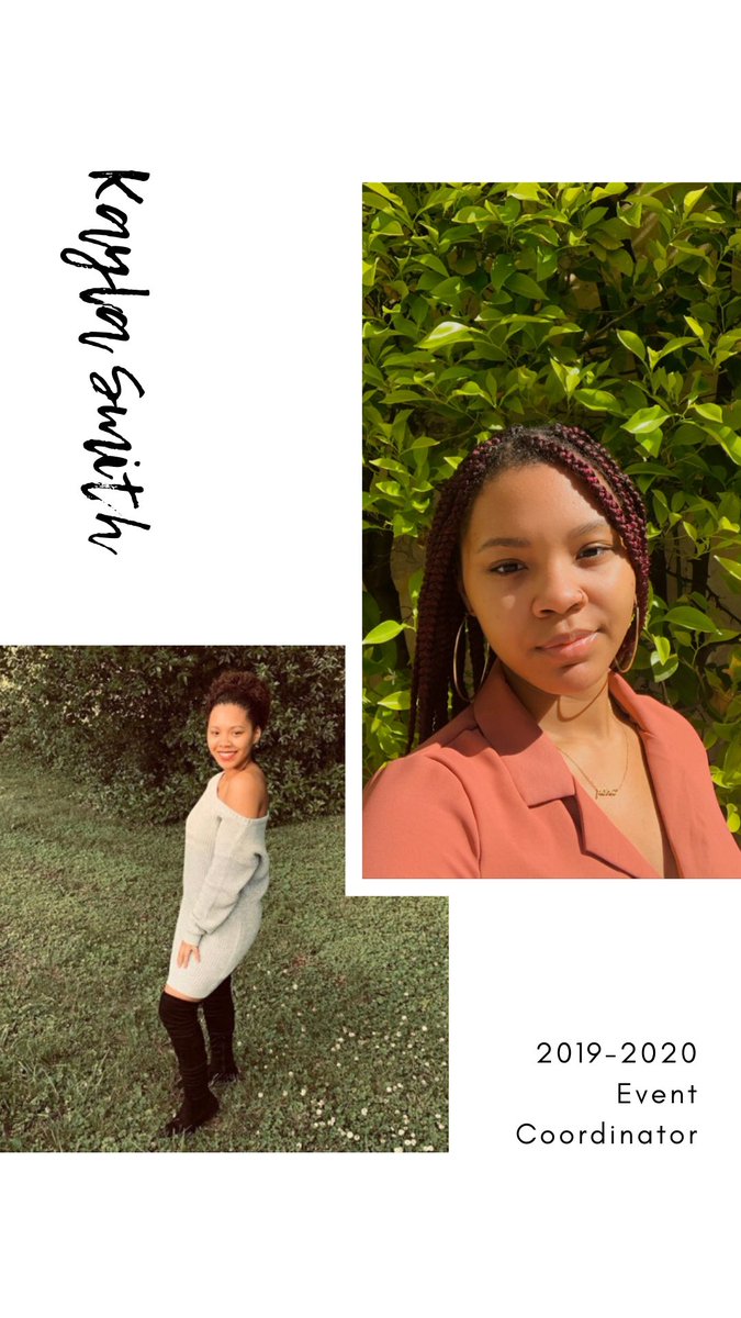 uncblightning's tweet photo. Meet our lovely 2019-20 Event Coordinator, Kayla Smith. Also, representing the 336, Kayla is receiving her BA in Hispanic Literature and Cultures @kayevana_ 💙🤩 https://t.co/yw1RPXuWiP