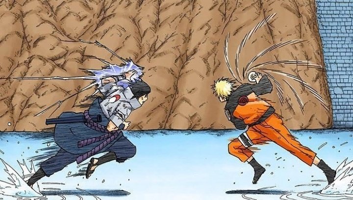 Naruto rasengan vs Sasuke Chidori 