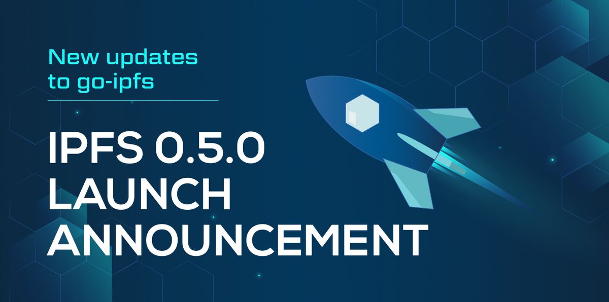 IPFS's tweet image. The web just took a major step forward. We’re pleased to officially introduce IPFS 0.5 – the largest update to the protocol yet!
 
See what IPFS 0.5 is all about. blog.ipfs.io/2020-04-28-go-…