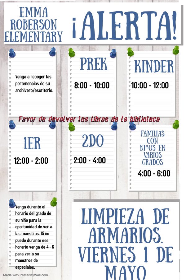 Distribution this week will be different. Each grade level will have a specific time. Teachers have cleaned desks and lockers. 
Please begin returning library books!
Chromebooks will not be collected until May 20th, be watching for more info to come.  #eeslilpirates