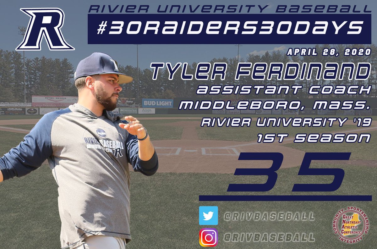 RivBaseball's tweet photo. #30Raiders30Days is a spotlight feature where everyday this month we will highlight a different member of our team.
Today’s #2Ferd-Tuesday spotlight is a father-son combo of Bill Ferdinand & Tyler Ferdinand ‘19 of Middleboro, Mass.
#RivNation https://t.co/03ed3yAMLO