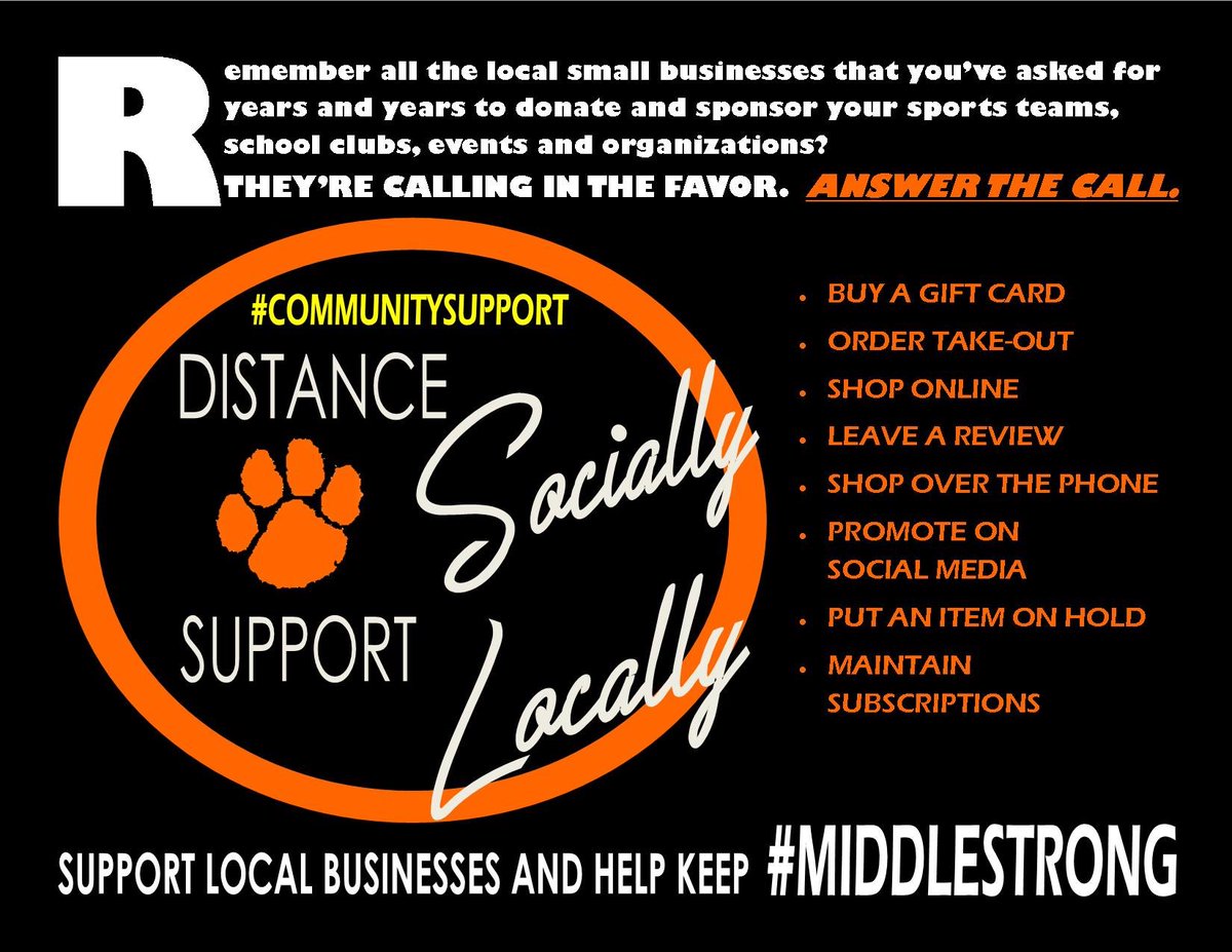 MTHSAthletics1's tweet photo. We would be nowhere without our sponsors and fans! We appreciate you! #middlestrong #shoplocal #dinelocal @Super_Salvo_ @SharonRementer @MiddleGirlsTrac @MiddleHs @mths_dance @MiddleFHockey @MiddleTwpFb https://t.co/XoOyNiWBkj