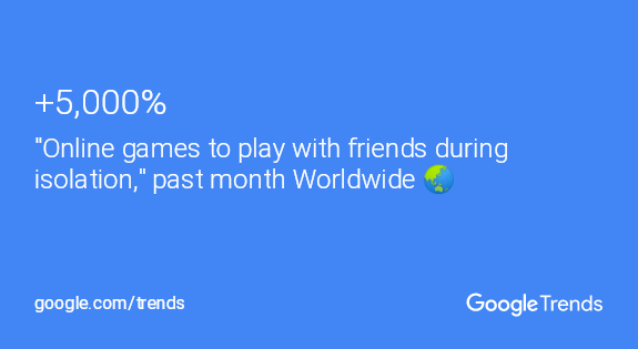 Googletrends On Twitter Online Games To Play With Friends During Isolation Virtual Drinking Games To Play With Friends And Best Free Poker App To Play With Friends Are All Breakout Searches Past