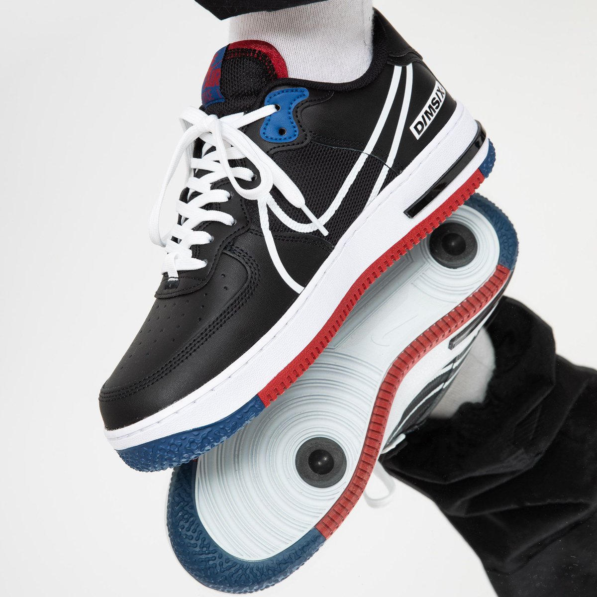 air force 1 black gym blue