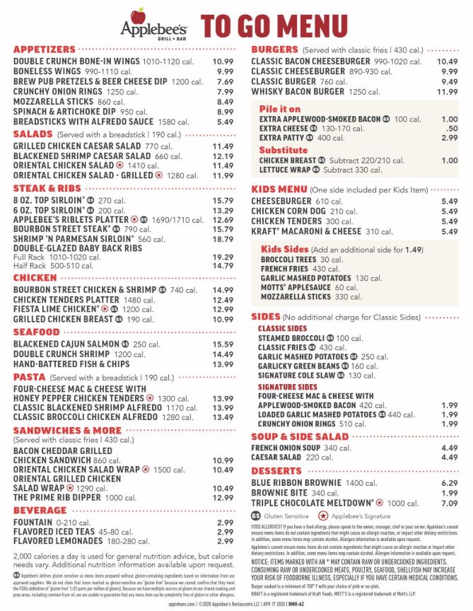 Applebees to Go Menu: Quick Bites for On-the-Go